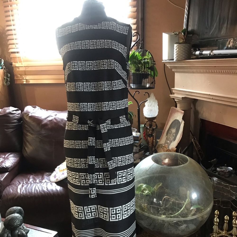 Vintage Greek Key Maxi Dress